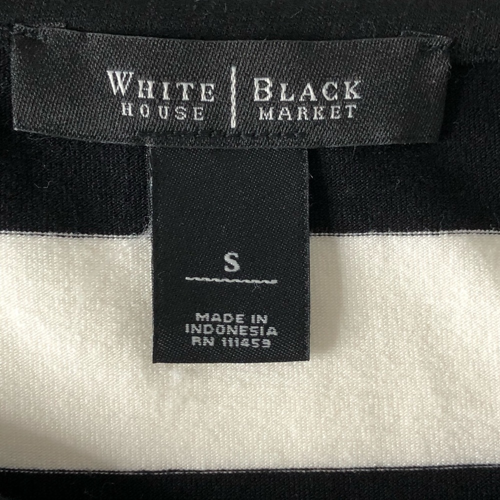 WHITE HOUSE BLACK MARKET striped keyhole top | S - Picture 4 of 7